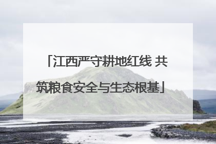江西严守耕地红线 共筑粮食安全与生态根基