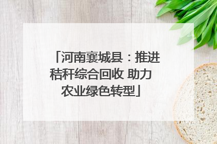 河南襄城县：推进秸秆综合回收 助力农业绿色转型