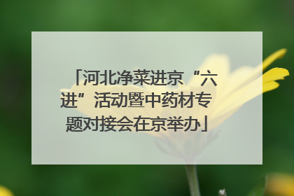 河北净菜进京“六进”活动暨中药材专题对接会在京举办