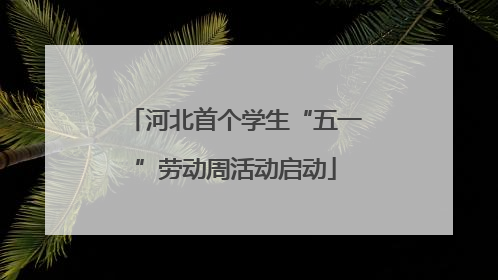 河北首个学生“五一”劳动周活动启动