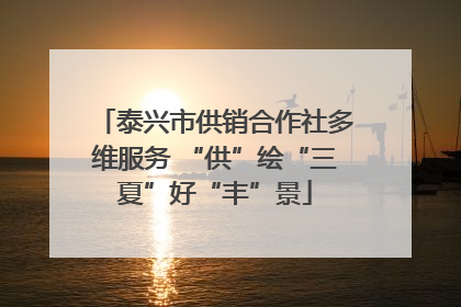 泰兴市供销合作社多维服务 “供”绘“三夏”好“丰”景