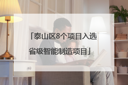 泰山区8个项目入选省级智能制造项目