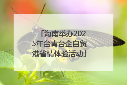 海南举办2025年台青台企自贸港省情体验活动