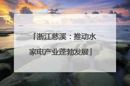 浙江慈溪：推动水家电产业蓬勃发展