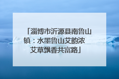 淄博市沂源县南鲁山镇：水墨鲁山艾韵浓 艾草飘香共富路