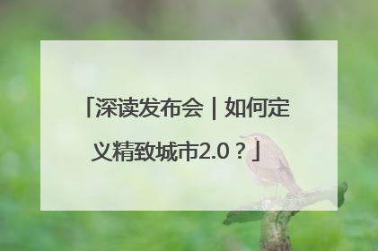 深读发布会｜如何定义精致城市2.0？