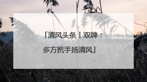 清风头条丨双牌：多方携手扬清风