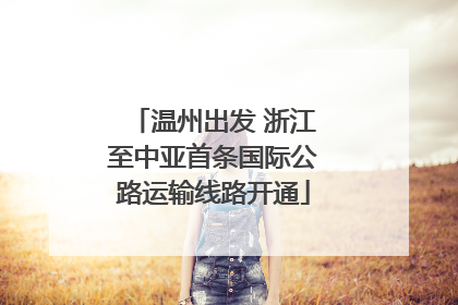 温州出发 浙江至中亚首条国际公路运输线路开通