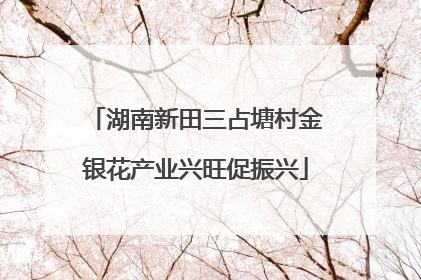 湖南新田三占塘村金银花产业兴旺促振兴