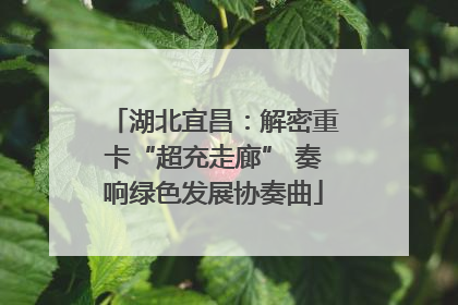 湖北宜昌：解密重卡“超充走廊” 奏响绿色发展协奏曲