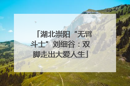 湖北崇阳“无臂斗士”刘细谷：双脚走出大爱人生