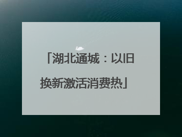 湖北通城：以旧换新激活消费热