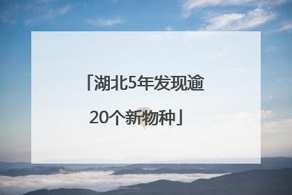 湖北5年发现逾20个新物种