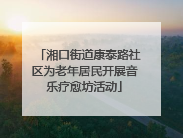 湘口街道康泰路社区为老年居民开展音乐疗愈坊活动