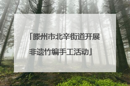 滕州市北辛街道开展非遗竹编手工活动