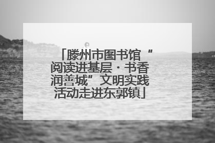 滕州市图书馆“阅读进基层・书香润善城”文明实践活动走进东郭镇
