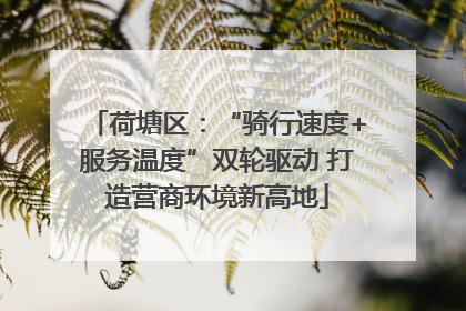 荷塘区：“骑行速度+服务温度”双轮驱动 打造营商环境新高地