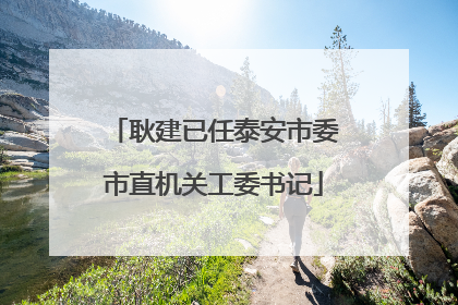 耿建已任泰安市委市直机关工委书记