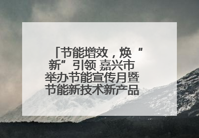 节能增效，焕“新”引领 嘉兴市举办节能宣传月暨节能新技术新产品新装备推广活动