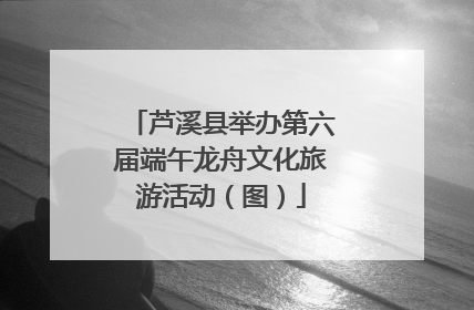 芦溪县举办第六届端午龙舟文化旅游活动（图）