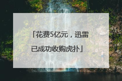 花费5亿元，迅雷已成功收购虎扑