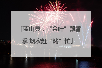 蓝山县：“金叶”飘香季 烟农赶“烤”忙