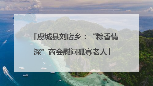 虞城县刘店乡：“粽香情深”商会慰问孤寡老人