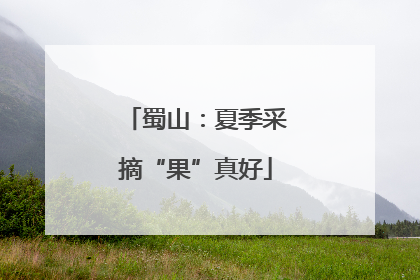 蜀山：夏季采摘“果”真好