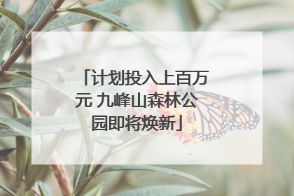 计划投入上百万元 九峰山森林公园即将焕新