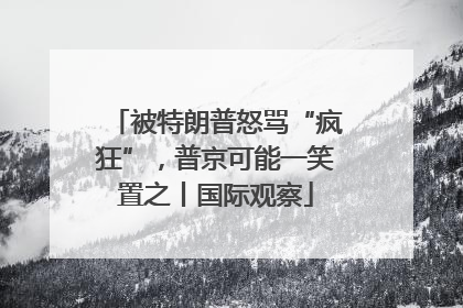 被特朗普怒骂“疯狂”，普京可能一笑置之丨国际观察
