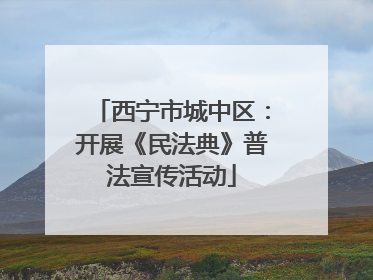 西宁市城中区：开展《民法典》普法宣传活动