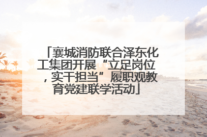 襄城消防联合泽东化工集团开展“立足岗位，实干担当”履职观教育党建联学活动