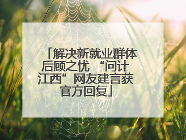 解决新就业群体后顾之忧 “问计江西”网友建言获官方回复