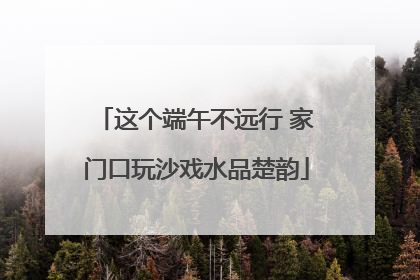 这个端午不远行 家门口玩沙戏水品楚韵