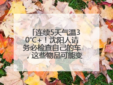 连续5天气温30℃+！沈阳人请务必检查自己的车，这些物品可能变“炸弹”！