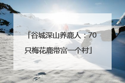 谷城深山养鹿人：70只梅花鹿带富一个村