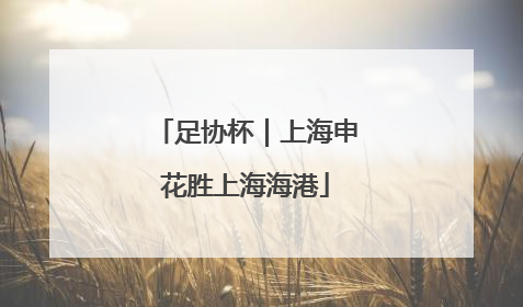 足协杯｜上海申花胜上海海港