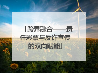 跨界融合——责任彩票与反诈宣传的双向赋能