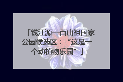 钱江源—百山祖国家公园候选区：“这是一个动植物乐园”