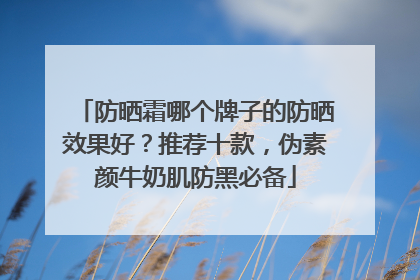 防晒霜哪个牌子的防晒效果好？推荐十款，伪素颜牛奶肌防黑必备