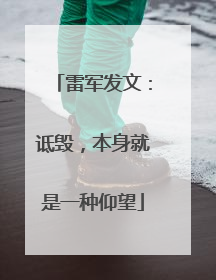 雷军发文：诋毁，本身就是一种仰望