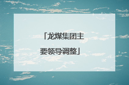 龙煤集团主要领导调整