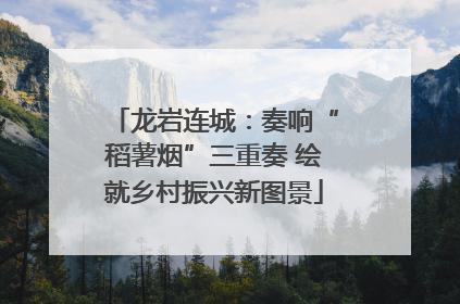 龙岩连城：奏响“稻薯烟”三重奏 绘就乡村振兴新图景
