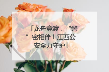 龙舟竞渡，“警”密相伴！江西公安全力守护