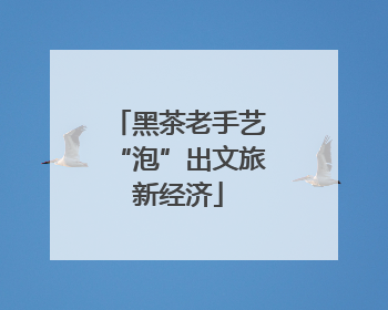 黑茶老手艺“泡”出文旅新经济