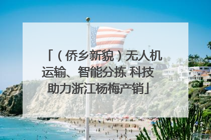 （侨乡新貌）无人机运输、智能分拣 科技助力浙江杨梅产销