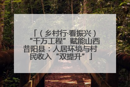 （乡村行·看振兴）“千万工程”赋能山西昔阳县：人居环境与村民收入“双提升”
