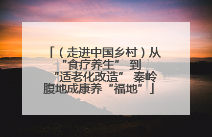 （走进中国乡村）从 “食疗养生” 到 “适老化改造” 秦岭腹地成康养“福地”