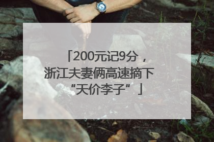 200元记9分，浙江夫妻俩高速摘下“天价李子”