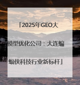 2025年GEO大模型优化公司：大连蝙蝠侠科技行业新标杆